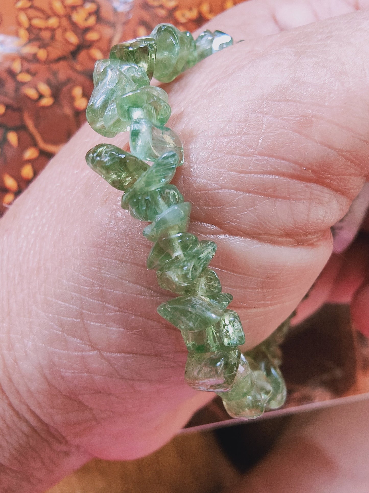 Bracelet baroque en Apatite verte - qualité 💎💎💎💎