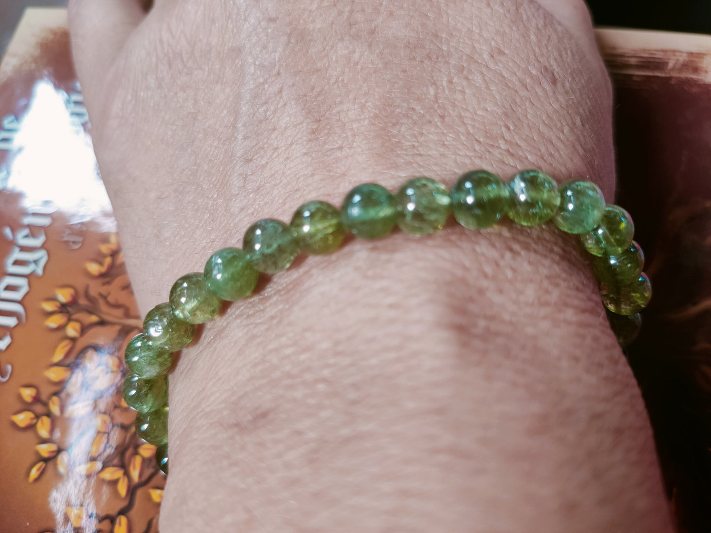 Bracelet en Apatite verte - perles 6 mm - qualité 💎💎💎💎