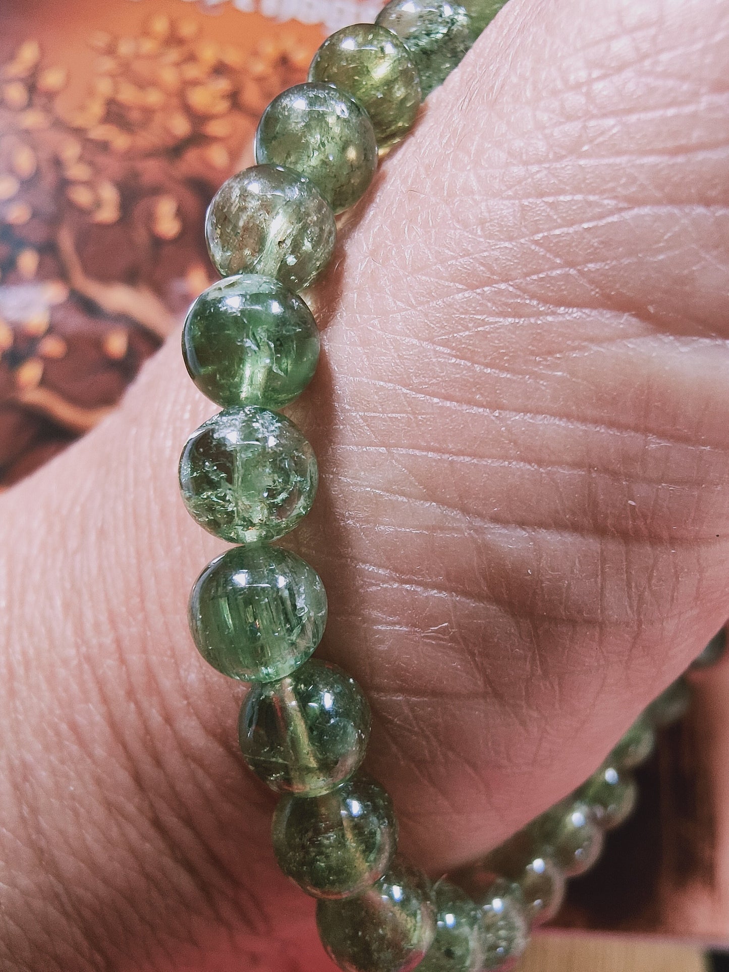 Bracelet en Apatite verte - perles 6 mm - qualité 💎💎💎💎