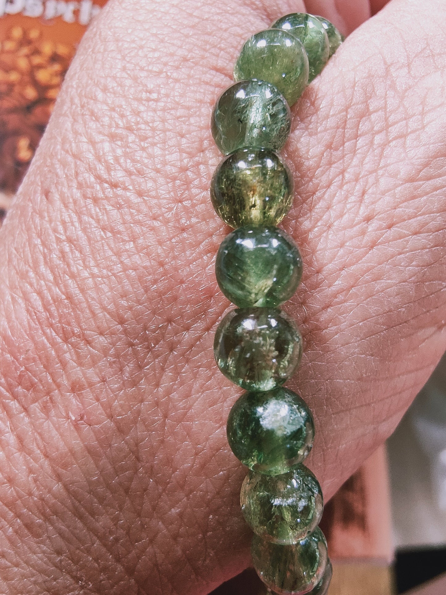 Bracelet en Apatite verte - perles 6 mm - qualité 💎💎💎💎