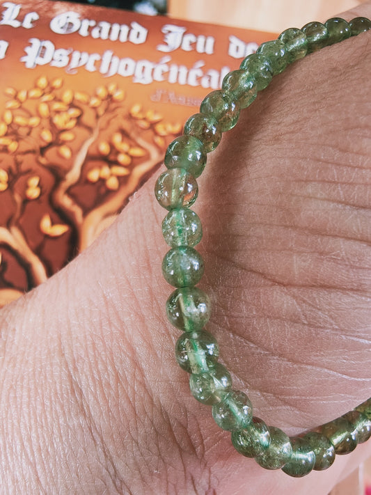 Bracelet en Apatite verte - perles 4 mm - qualité 💎💎💎💎