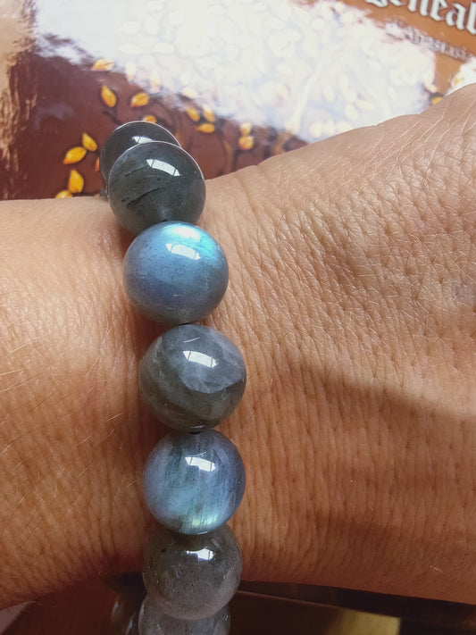 Bracelet en Labradorite - perles de 12 mm - qualité 💎💎💎💎💎💎💎