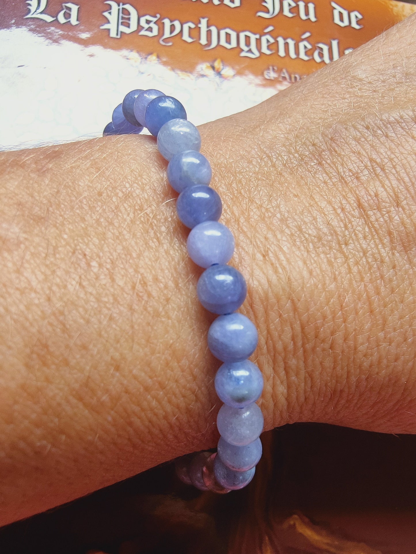 Bracelet en Tanzanite rare - perles de 6 mm - qualité 💎💎💎💎