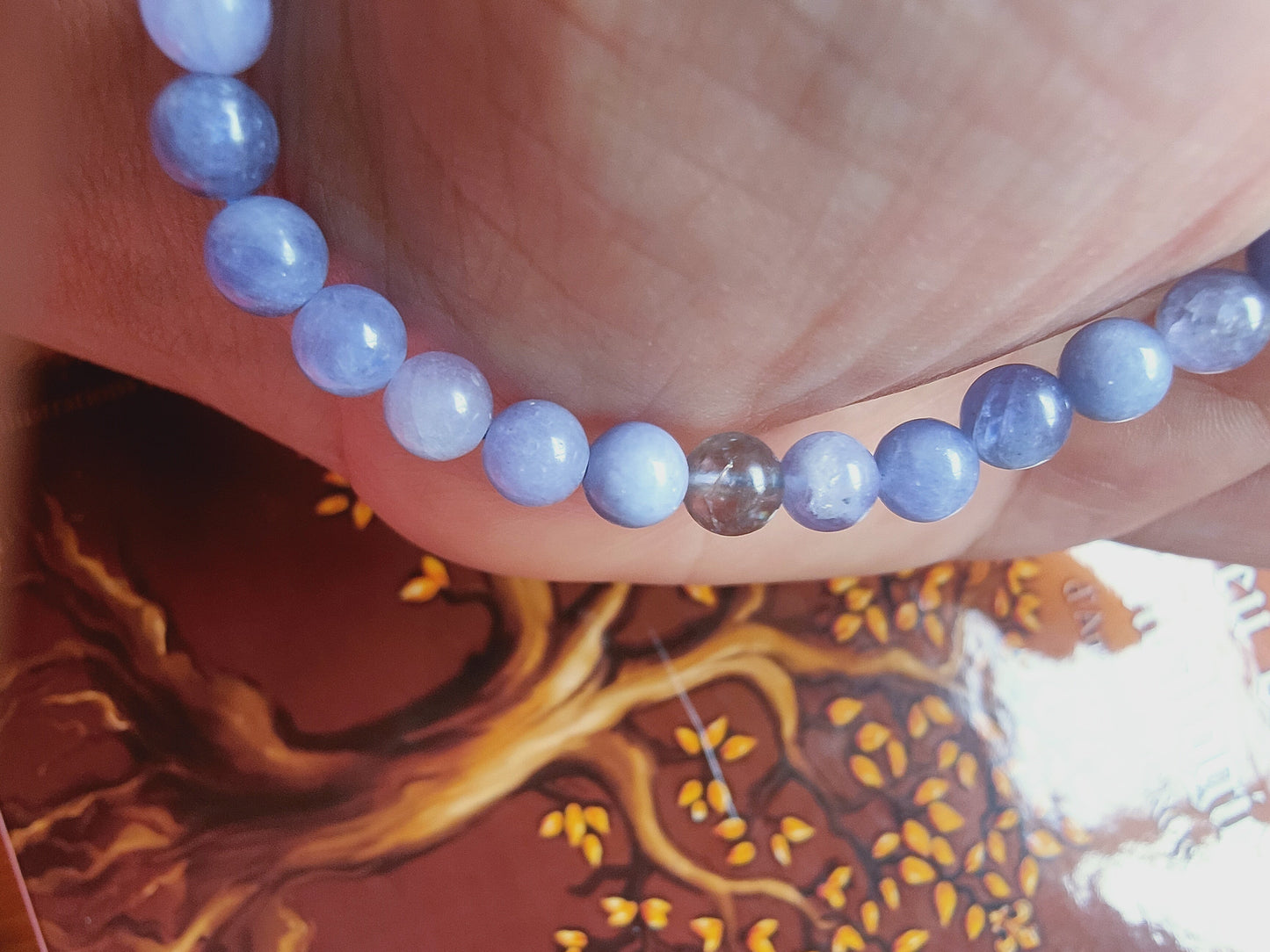 Bracelet en Tanzanite rare - perles de 6 mm - qualité 💎💎💎💎