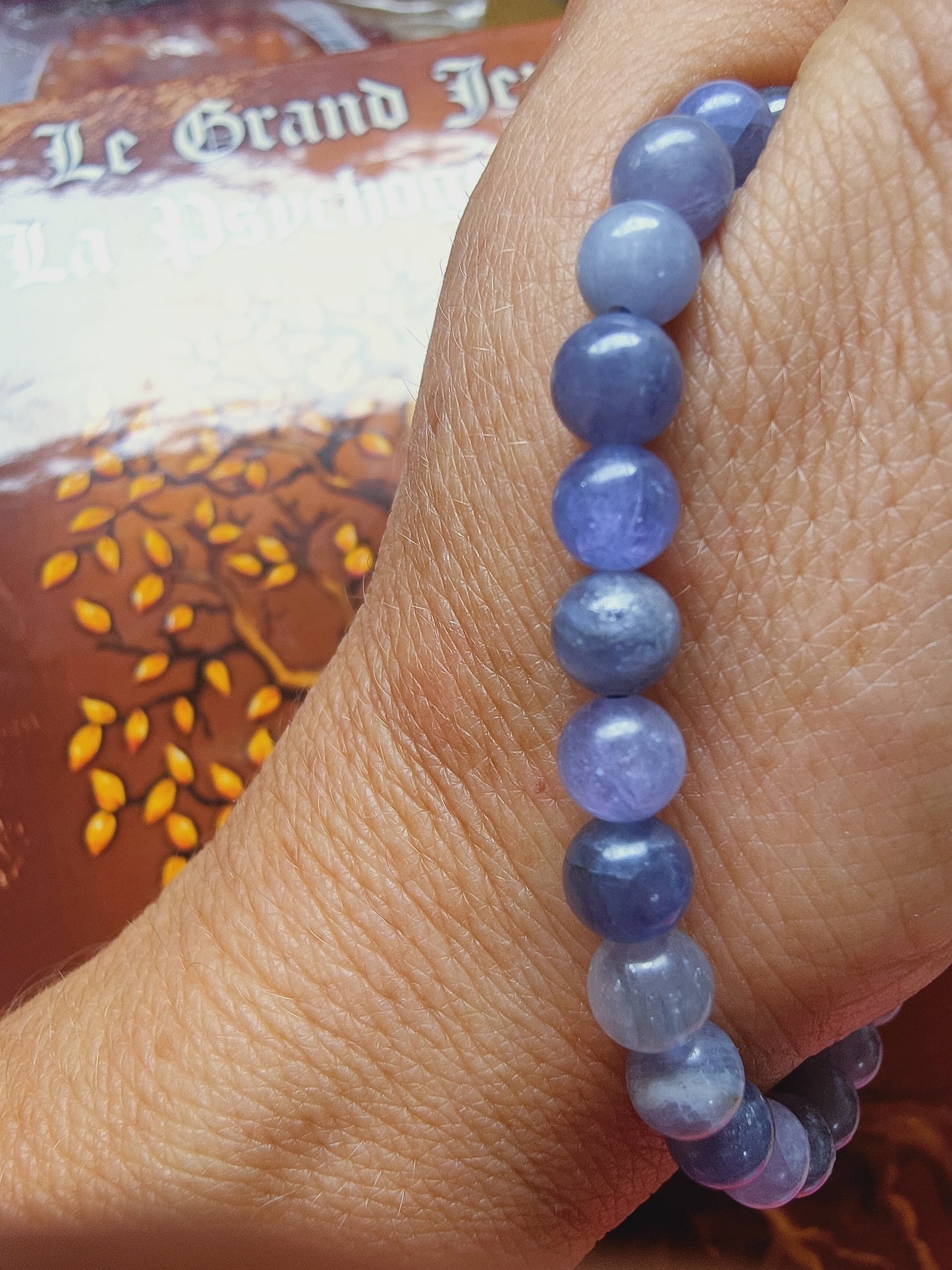 Bracelet en Tanzanite rare - perles de 6 mm - qualité 💎💎💎💎