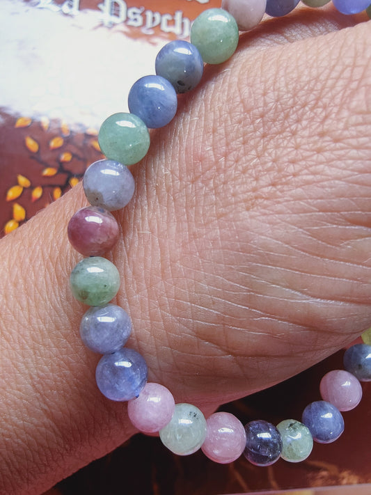 Bracelet en Tanzanite rare - perles de 6 mm - qualité 💎💎💎💎💎