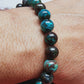 Bracelet en Chrysocolle du Congo - perles de 8 mm - qualité 💎💎💎💎💎💎