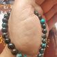 Bracelet en Chrysocolle du Congo - perles de 6 mm - qualité 💎💎💎💎💎💎 💎