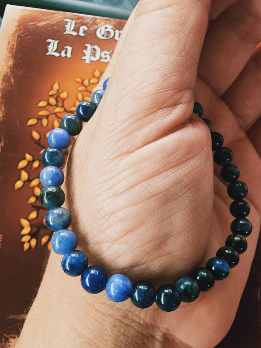 Bracelet en Sodalite du Brésil - perles de 6 mm - qualité💎💎💎💎💎