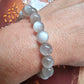 Bracelet en Pierre de lune grise - perles de 8 mm - qualité💎💎💎💎💎💎💎