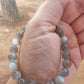 Bracelet en Pierre de lune grise - perles de 9/10 mm - qualité💎💎💎💎💎💎💎