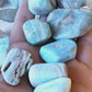 Aragonite bleue - pierre roulée - taille au choix
