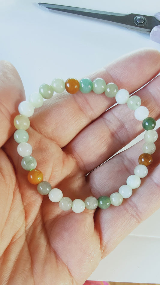 Bracelet en Jade de Birmanie - Perles de 6 mm - Qualité 💎💎💎