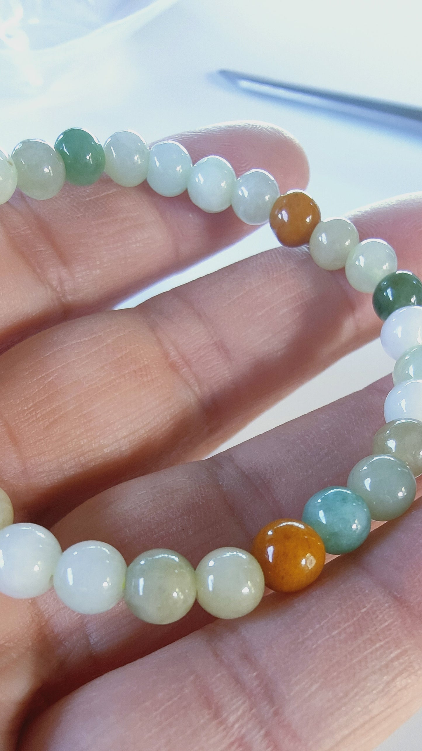 Bracelet en Jade de Birmanie - Perles de 6 mm - Qualité 💎💎💎