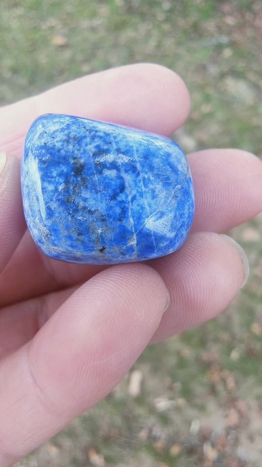 Lapis lazuli d'Afghanistan - 1 pierre roulée - belle qualité