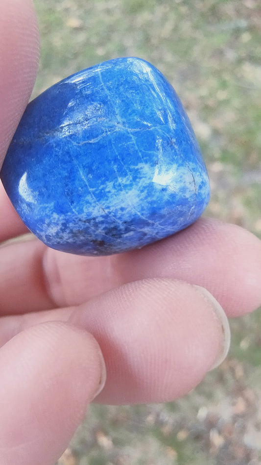 Lapis lazuli d'Afghanistan - 1 pierre roulée - belle qualité