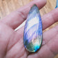 Cabochon en Labradorite violette type Spectrolite - Qualité EXCEPTIONNELLE collection - 105 Carats- 62 X 22 X 5 mm