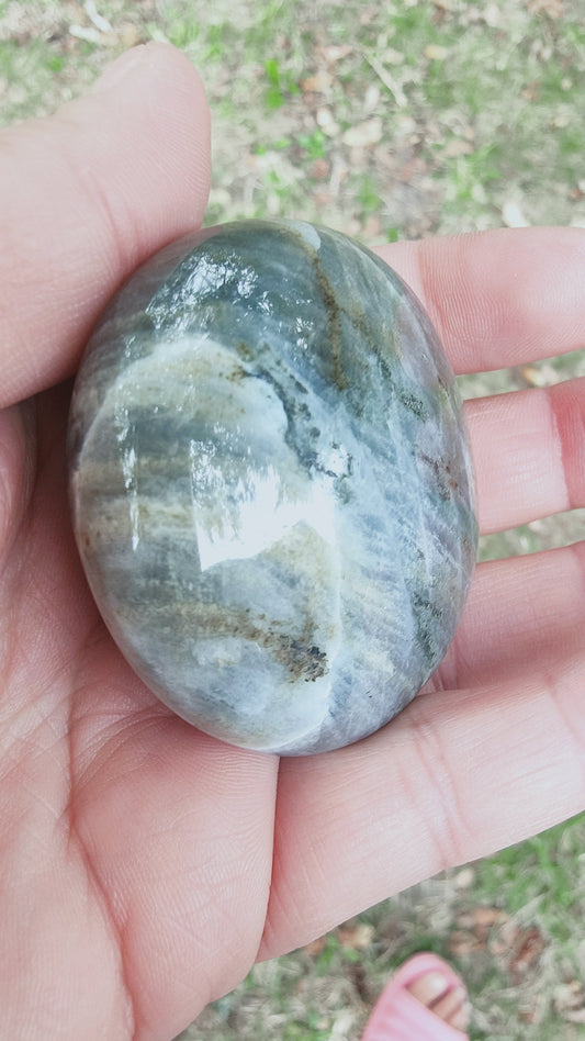 Labradorite violette et orange  - Galet - Belle qualité
