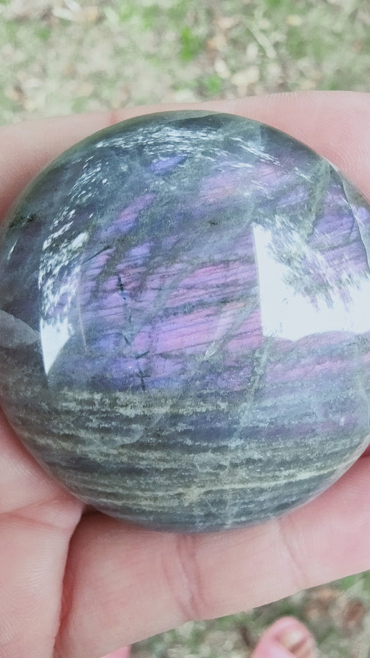 Labradorite violette et orange  - Galet - Belle qualité
