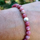 Bracelet en Thulite  - perles de 6 mm - qualité 💎💎💎