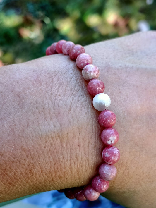 Bracelet en Thulite  - perles de 6 mm - qualité 💎💎💎